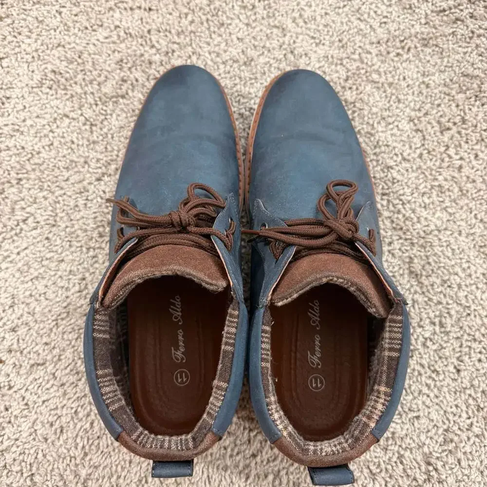 Ferro Aldo Houston Chukka Boots Blue‎ Nubuck Lace Up Men’s Size 11 EUC